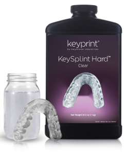RESINA 3D KEYPRINT KEYSPLINT HARD "CLEAR"  1 KG CLASE IIA (KEYSTONE)