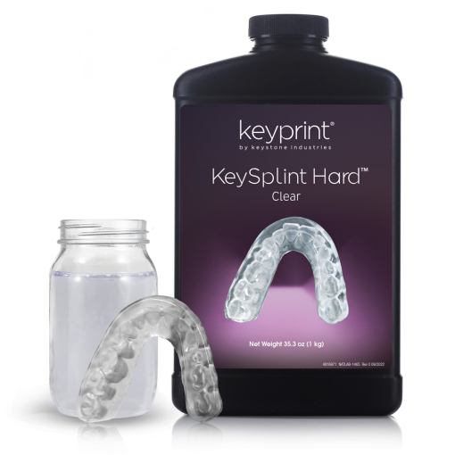 RESINA 3D KEYPRINT KEYSPLINT HARD "CLEAR"  1 KG CLASE IIA (KEYSTONE)