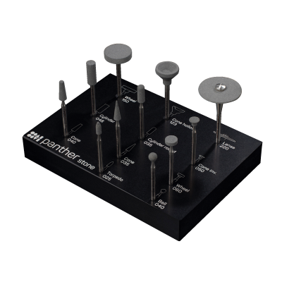 SET DE 11 PULIDORES "PANTHER STONE" PARA ZIRCONIO SINTERIZADO Y CERAMICA