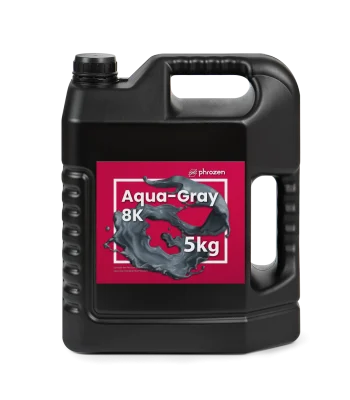 AQUA 8K RESINA 3D GRIS, 5KG, PHROZEN