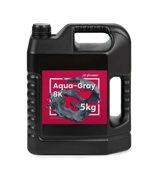 AQUA 8K RESINA 3D GRIS, 5KG, PHROZEN