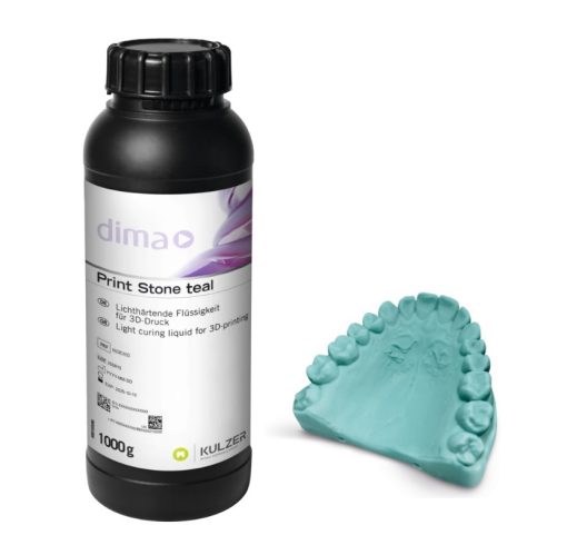 DIMA PRINT STONE TEAL PARA MODELOS DE ORTODONCIA Y ALINIADORES RESINA 3D 1000 G, KULZER