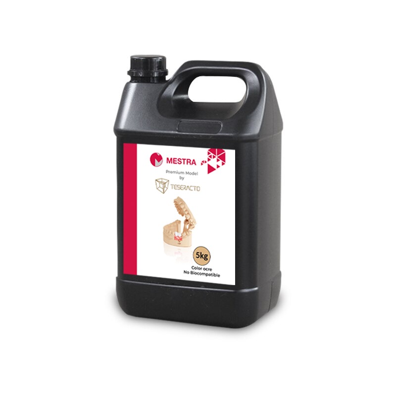 RESINA 3D PREMIUM PARA MODELOS COLOR OCRE, GARRAFA 5 KG, TESERACTO/MESTRA