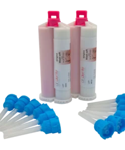 GINGIVA MASK SOFT ELASTICA 2 X 50 ML + 12 PUNTAS DE MEZCLA, SHORE 40, AL DENTE